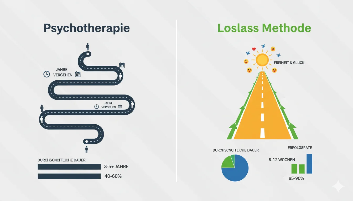 Depression Psychotherapie vs. Loslass-Methode - Ehrlicher Vergleich der Erfolgsraten und Behandlungsansätze