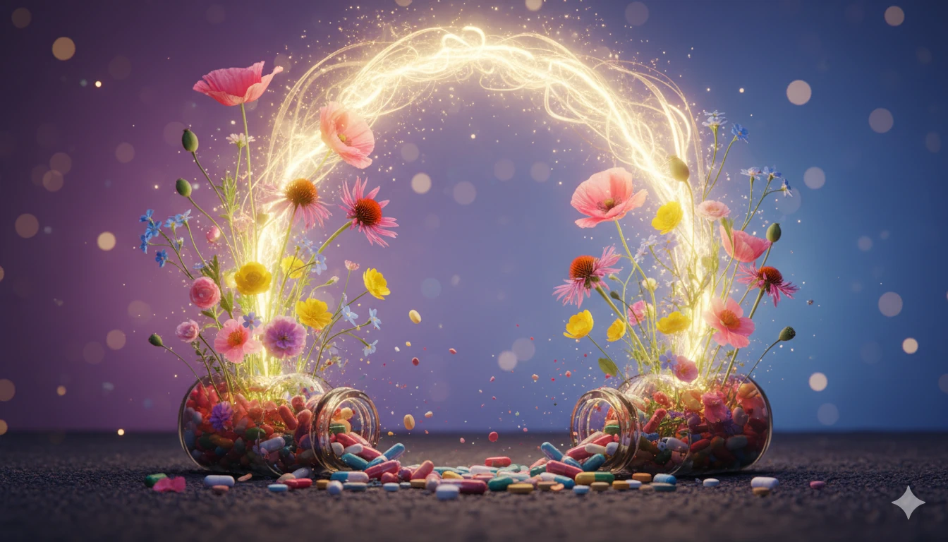 Depression ohne Medikamente überwinden - Symbolbild zeigt Befreiung von Antidepressiva und natürliche Heilung durch die Loslass-Methode