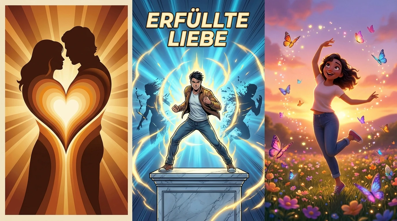 Tanzende Person auf blühender Wiese symbolisiert pure Lebensfreude und erfülltes Leben durch innere Transformation und Coaching